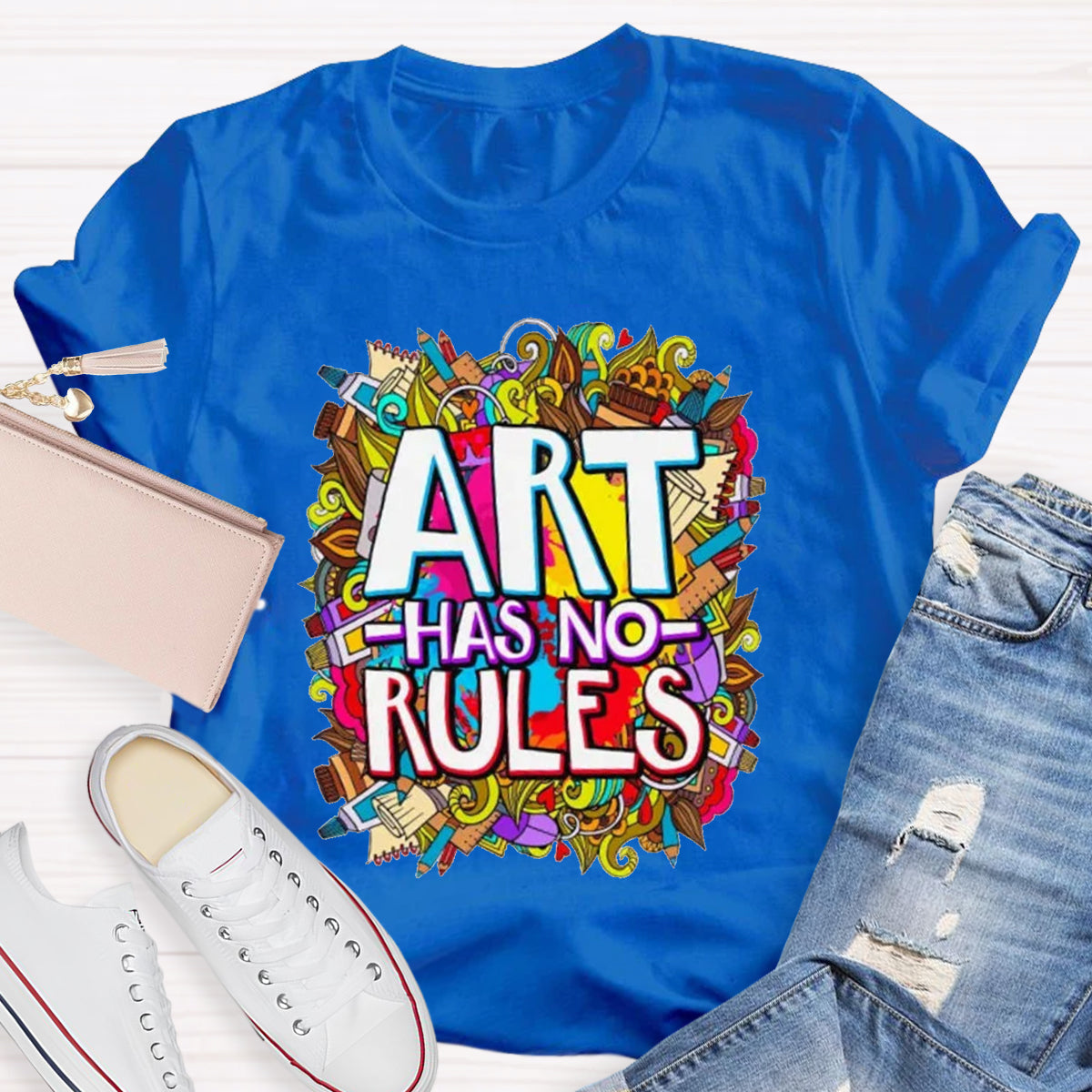 Art Has No Rules Teacher T-Shirt