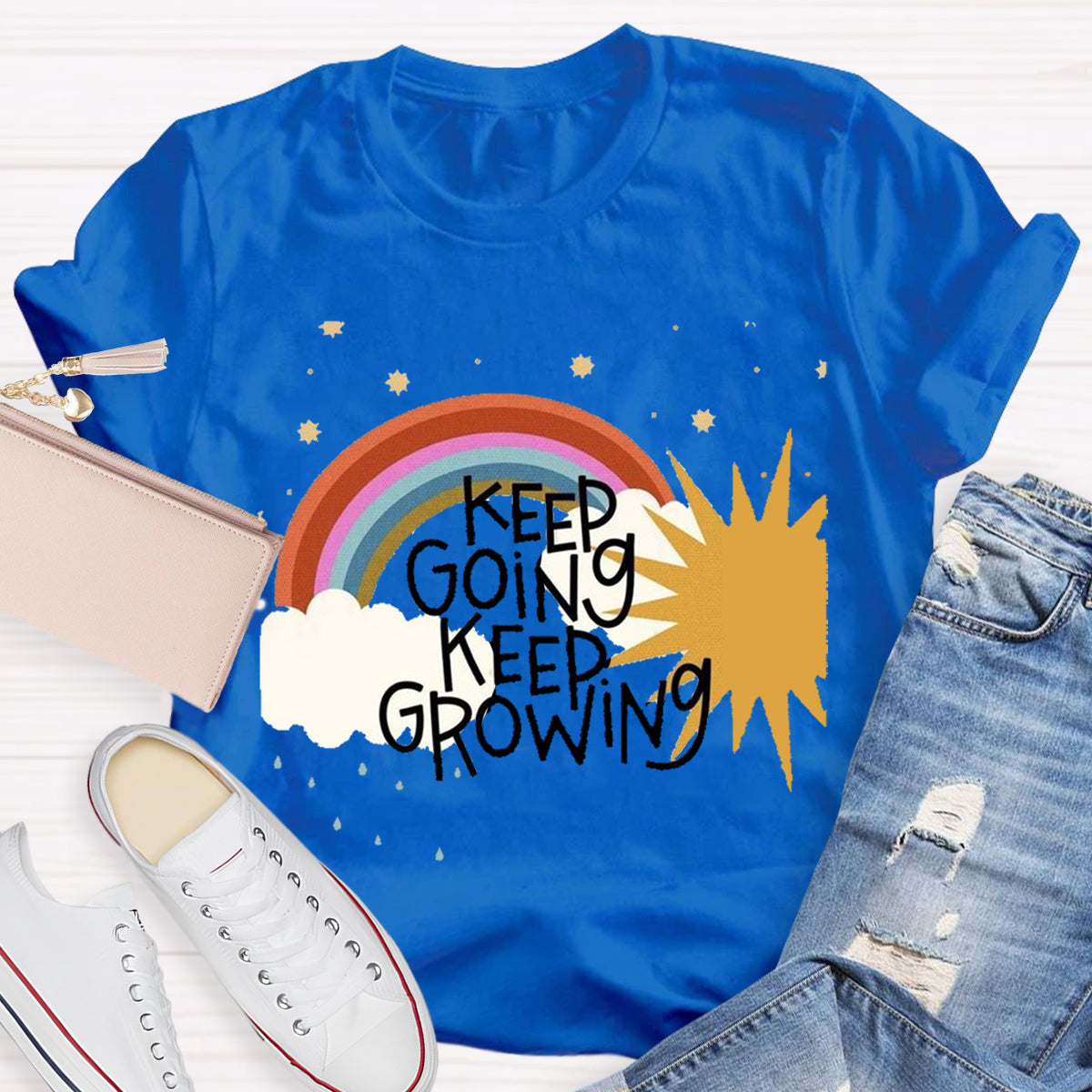 Keep Going Keep Growing Rainbow T-Shirt