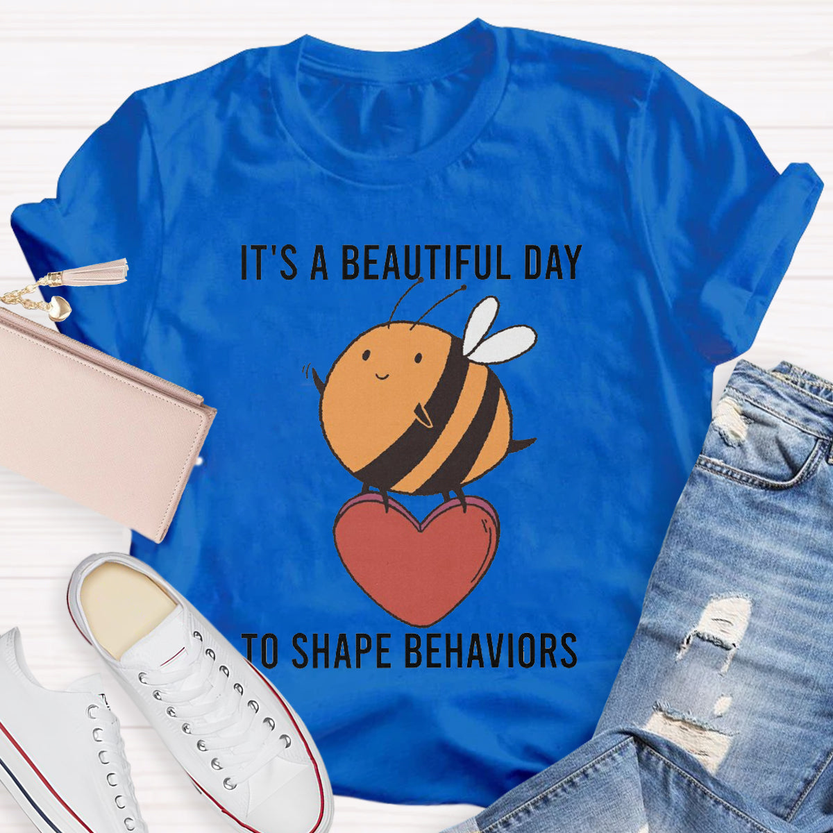 It's A Beautiful Day To Shape Behaviors Bee Lover Special Education T-Shirt