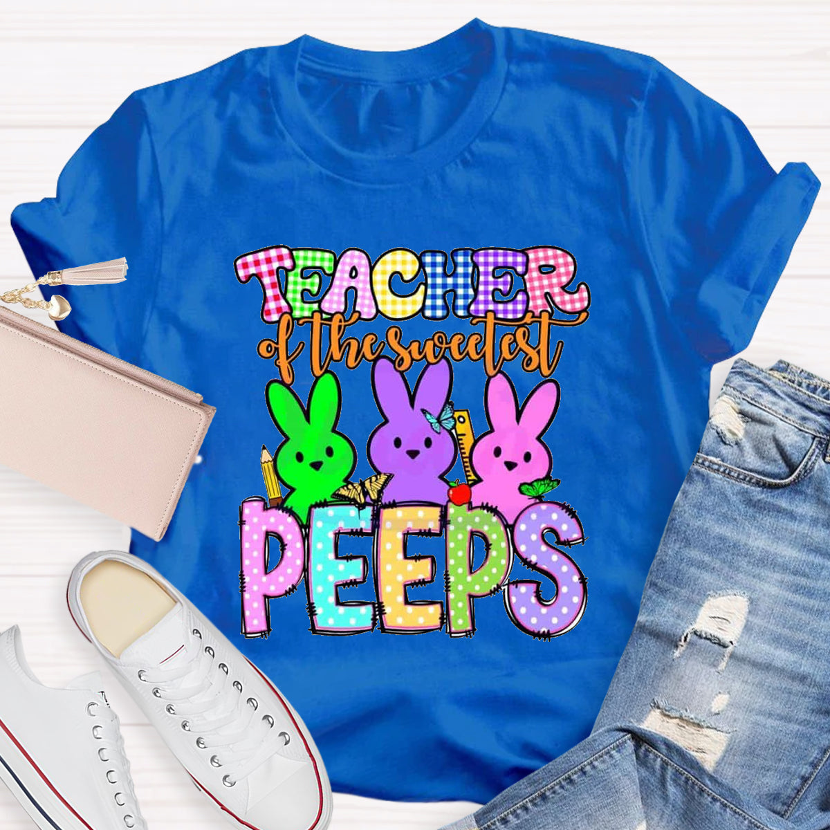 Teacher Of The Sweetest Peeps Teacher T-Shirt