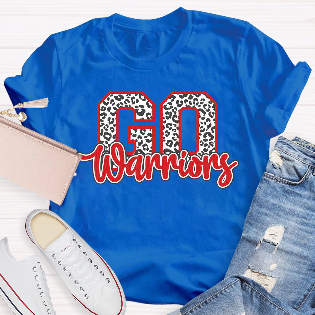 Leopard Go Warriors Cheer T-Shirt