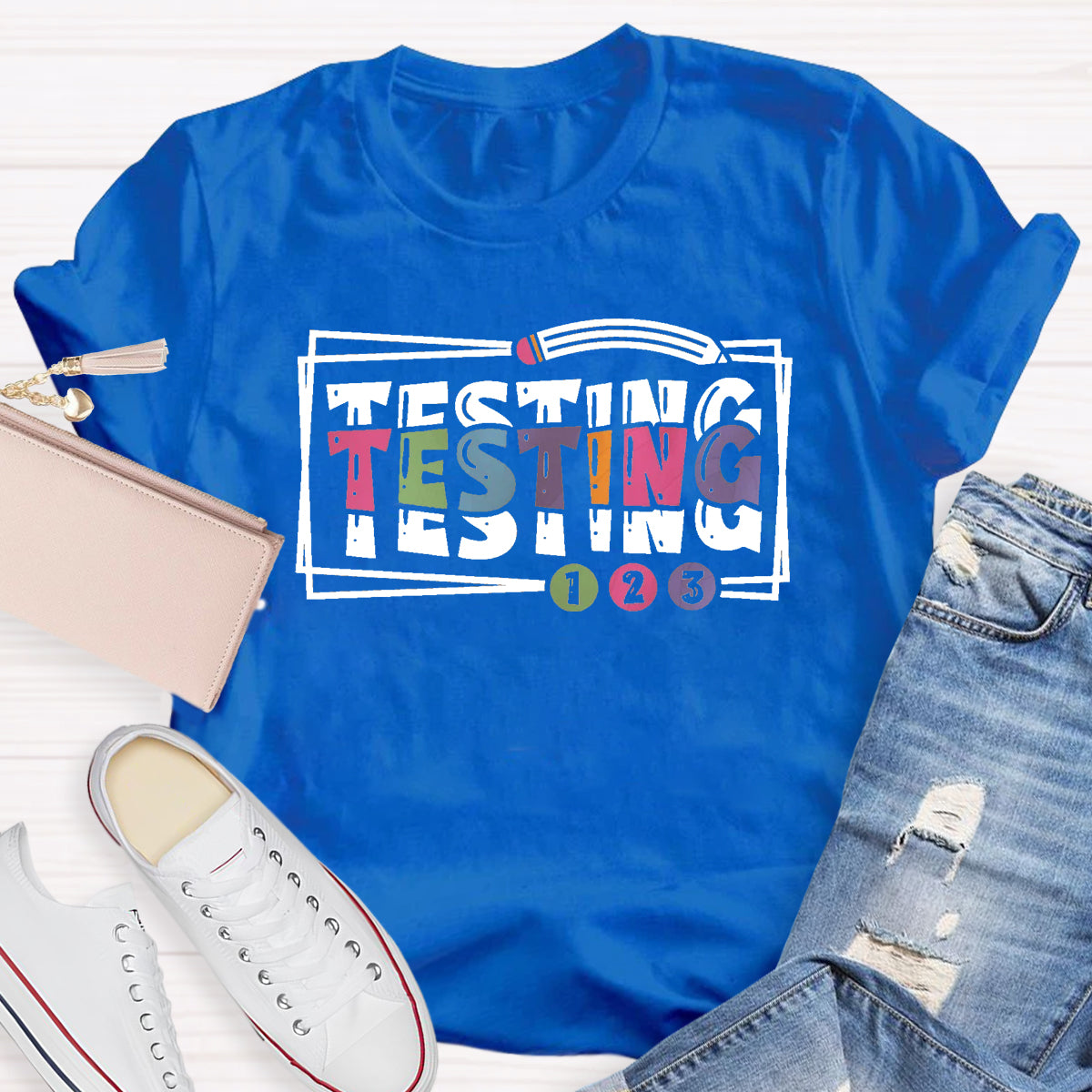 Testing 123 Teacher T-Shirt