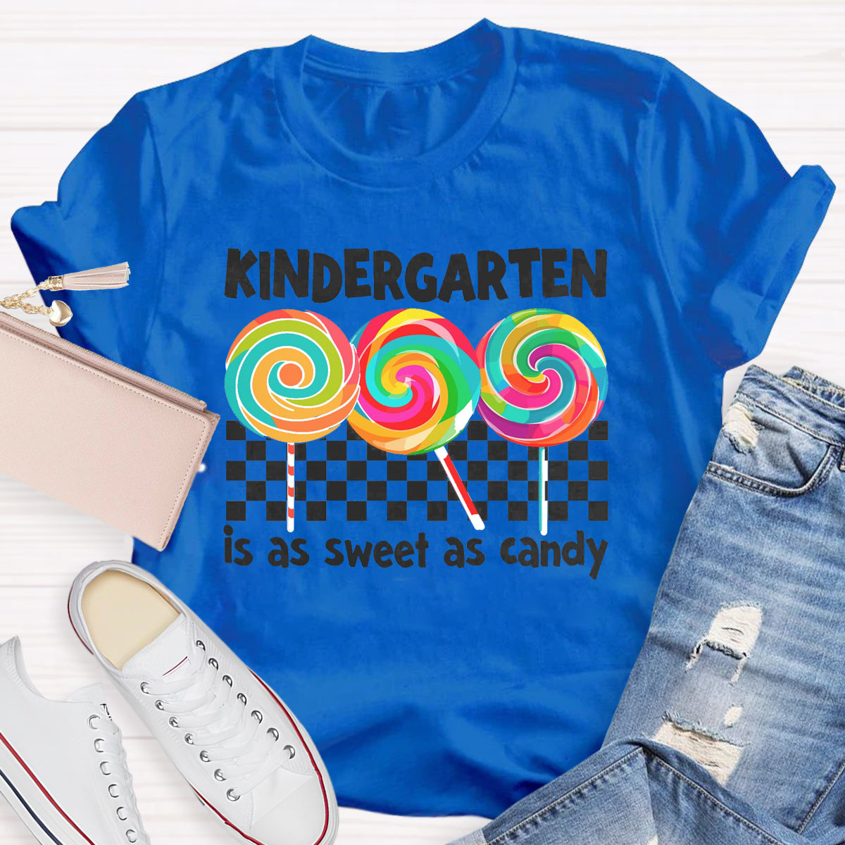 Kindergarten Is As Sweet As Candy Teacher T-Shirt