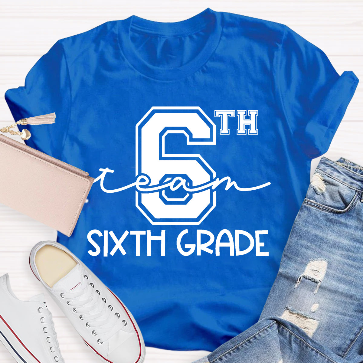 Personalized Grade Six Team Grade Teacher T-Shirt