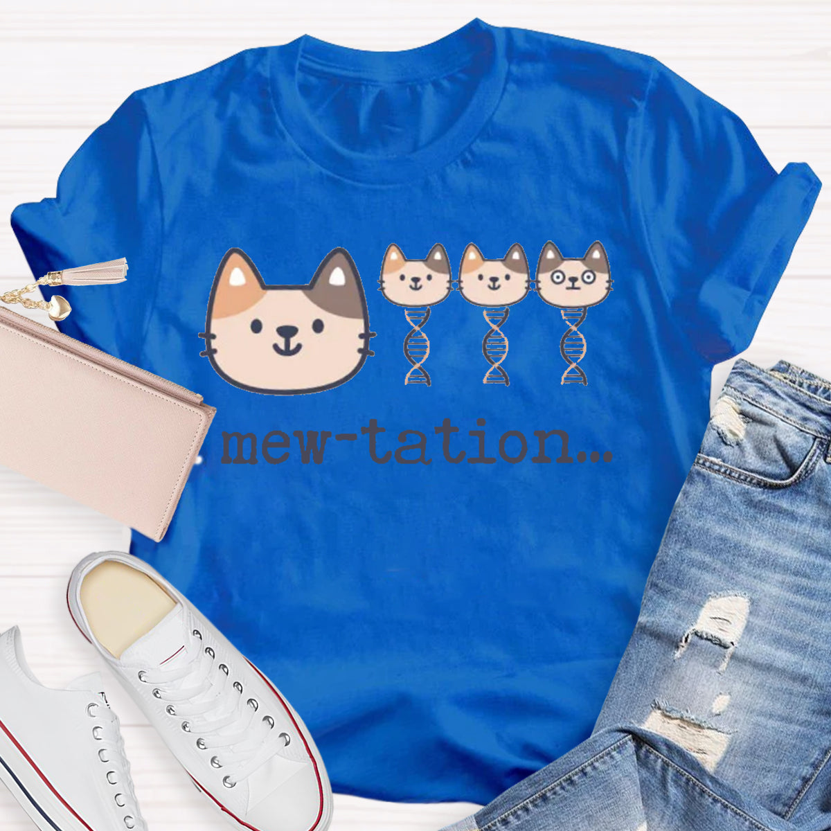 Cat DNA Biochemistry Teacher T-Shirt