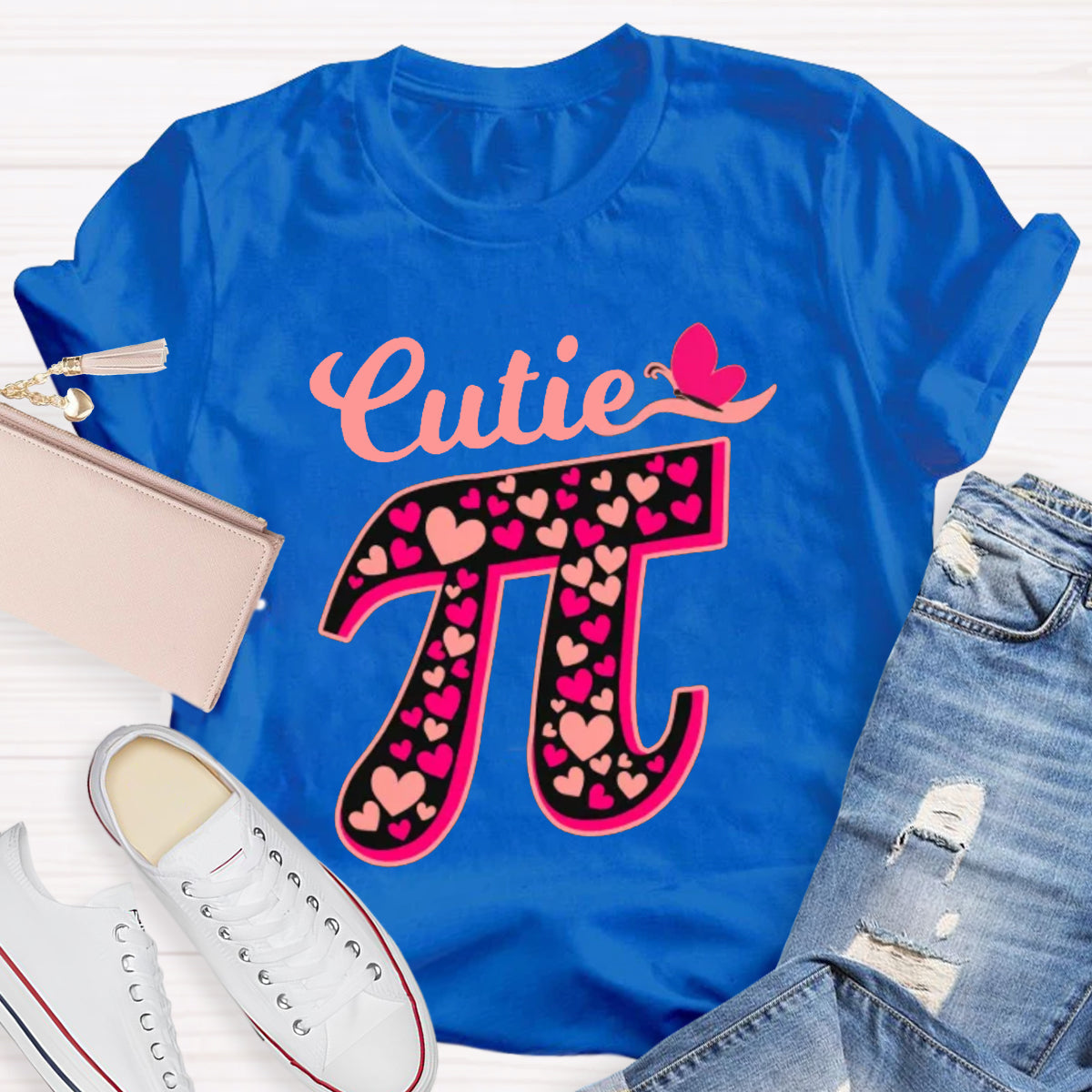 Cutie Pink Pi Math Teacher T-Shirt