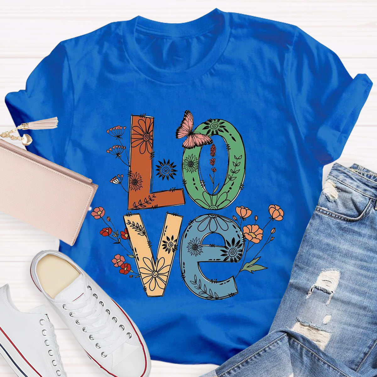 Vintage Floral Love T-Shirt