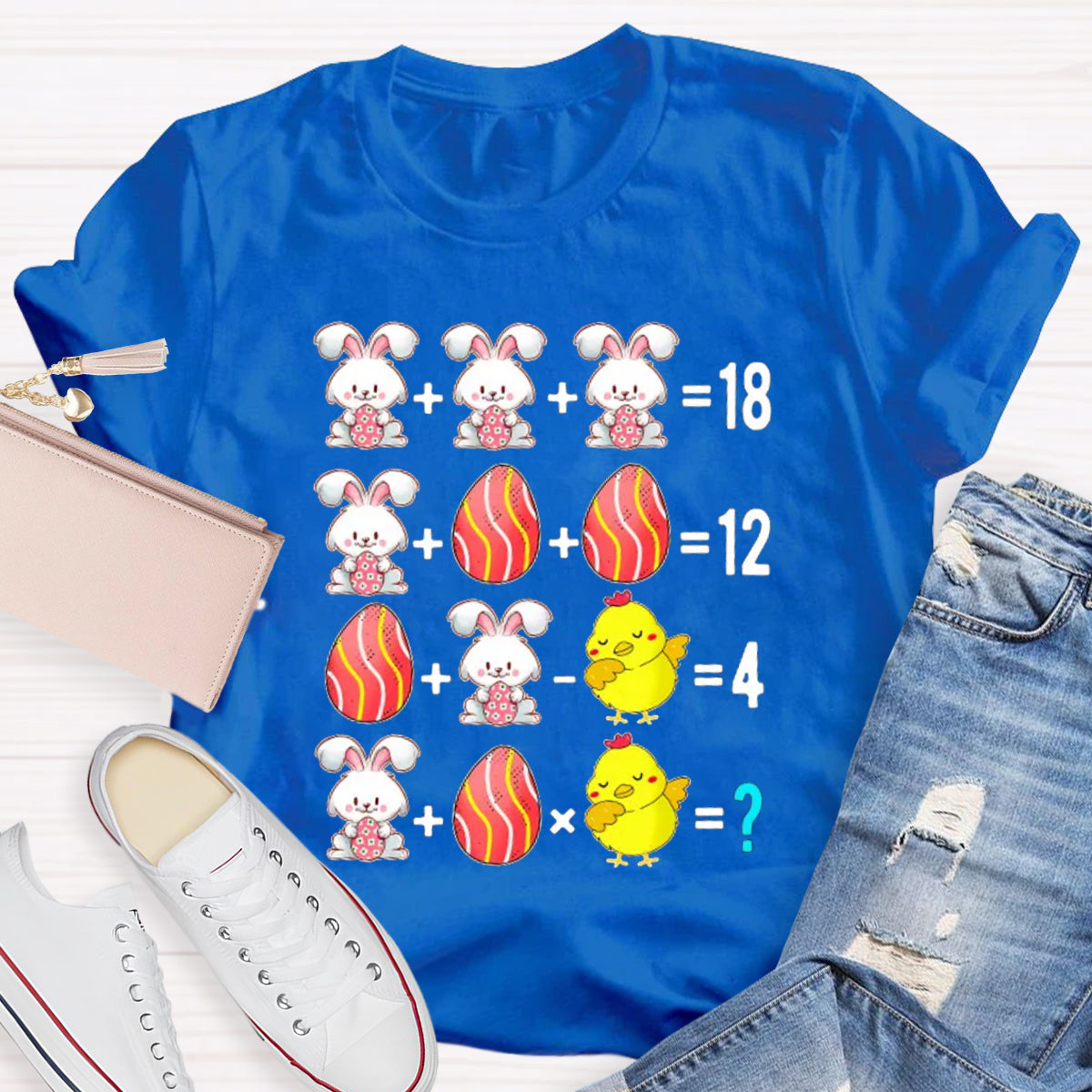 Easter Bunny Egg Math Teacher T-Shirt