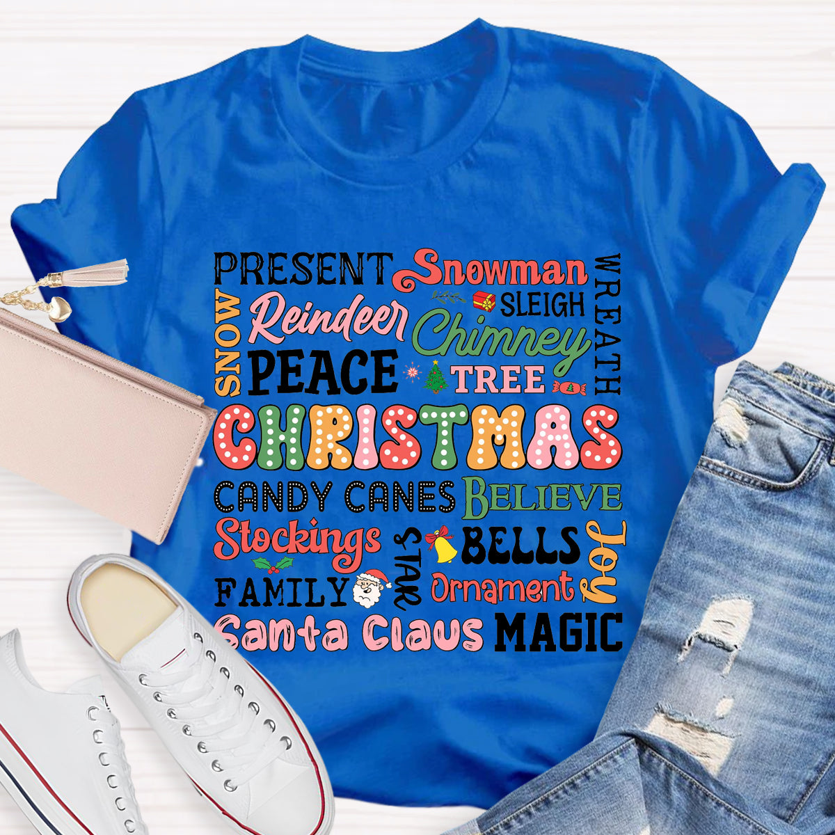 Merry Christmas Retro Santa Claus T-Shirt