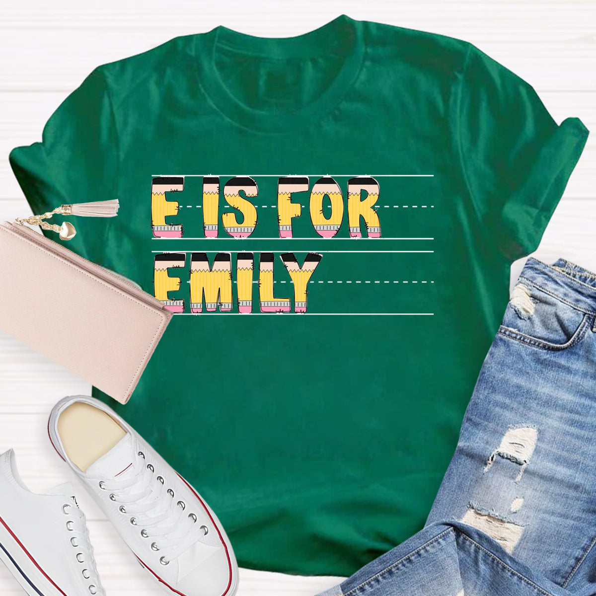 Personalized Name E Is For EmilyT-Shirt