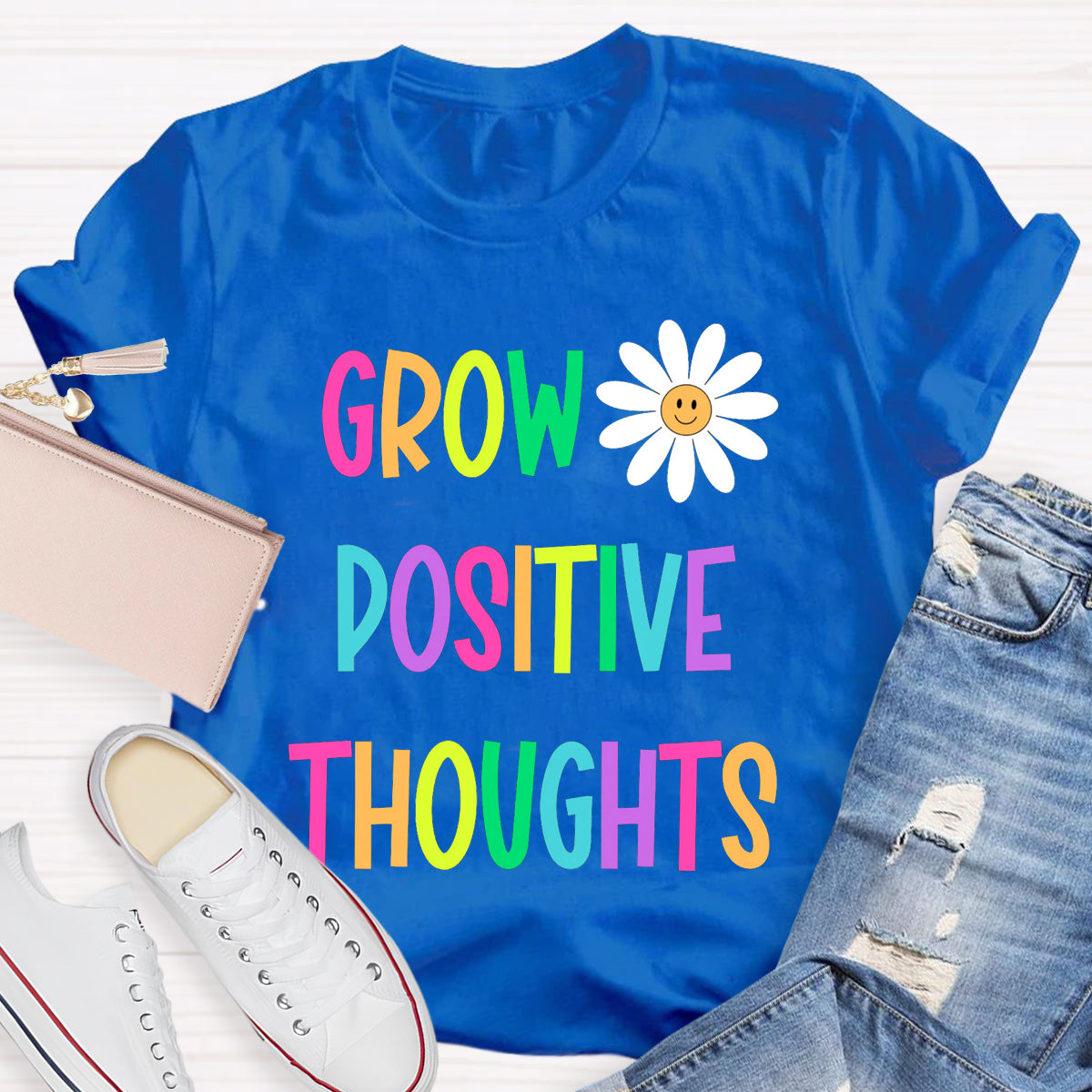 Grow Positive Thoughts Daisy T-Shirt