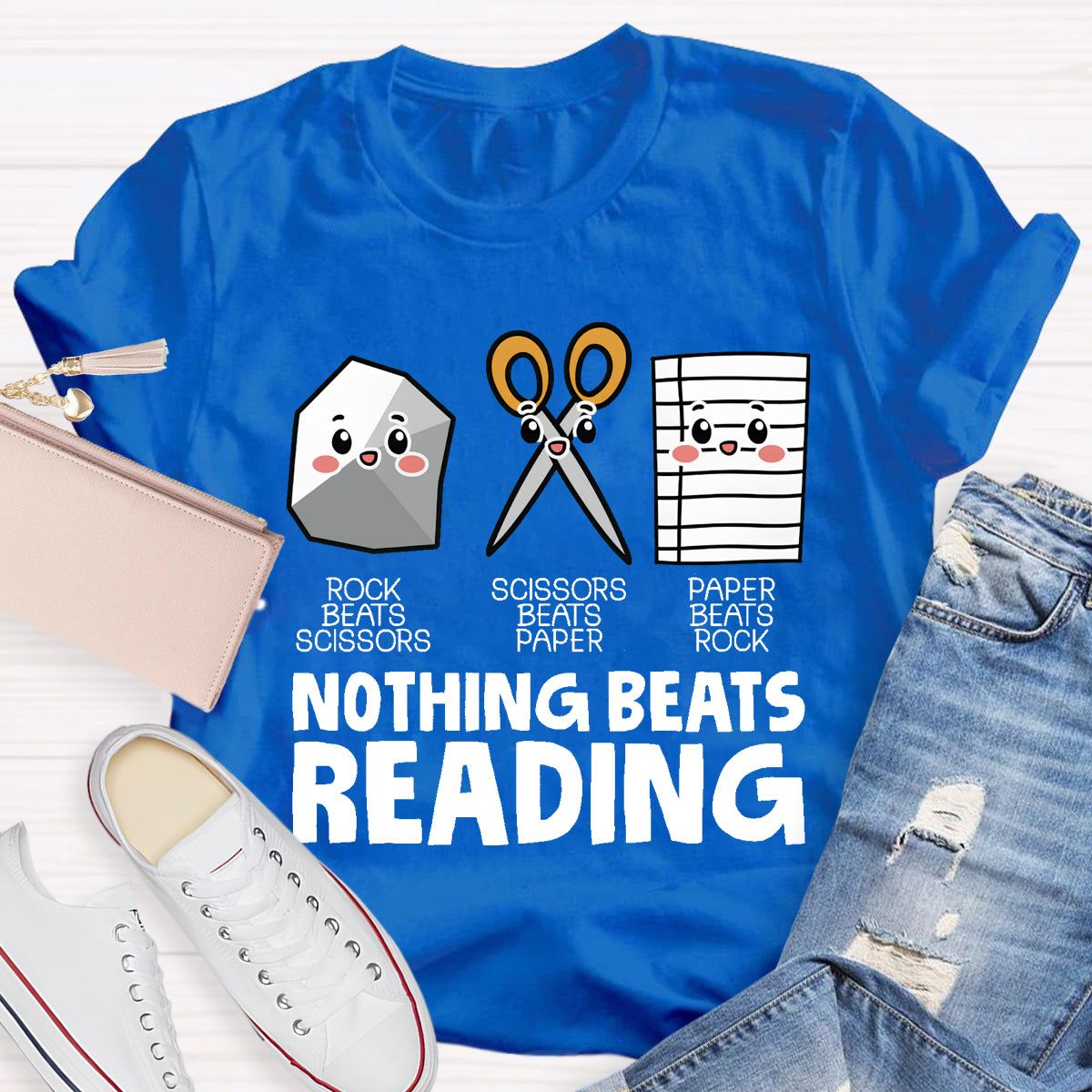 Nothing Beats Reading Teacher T-Shirt