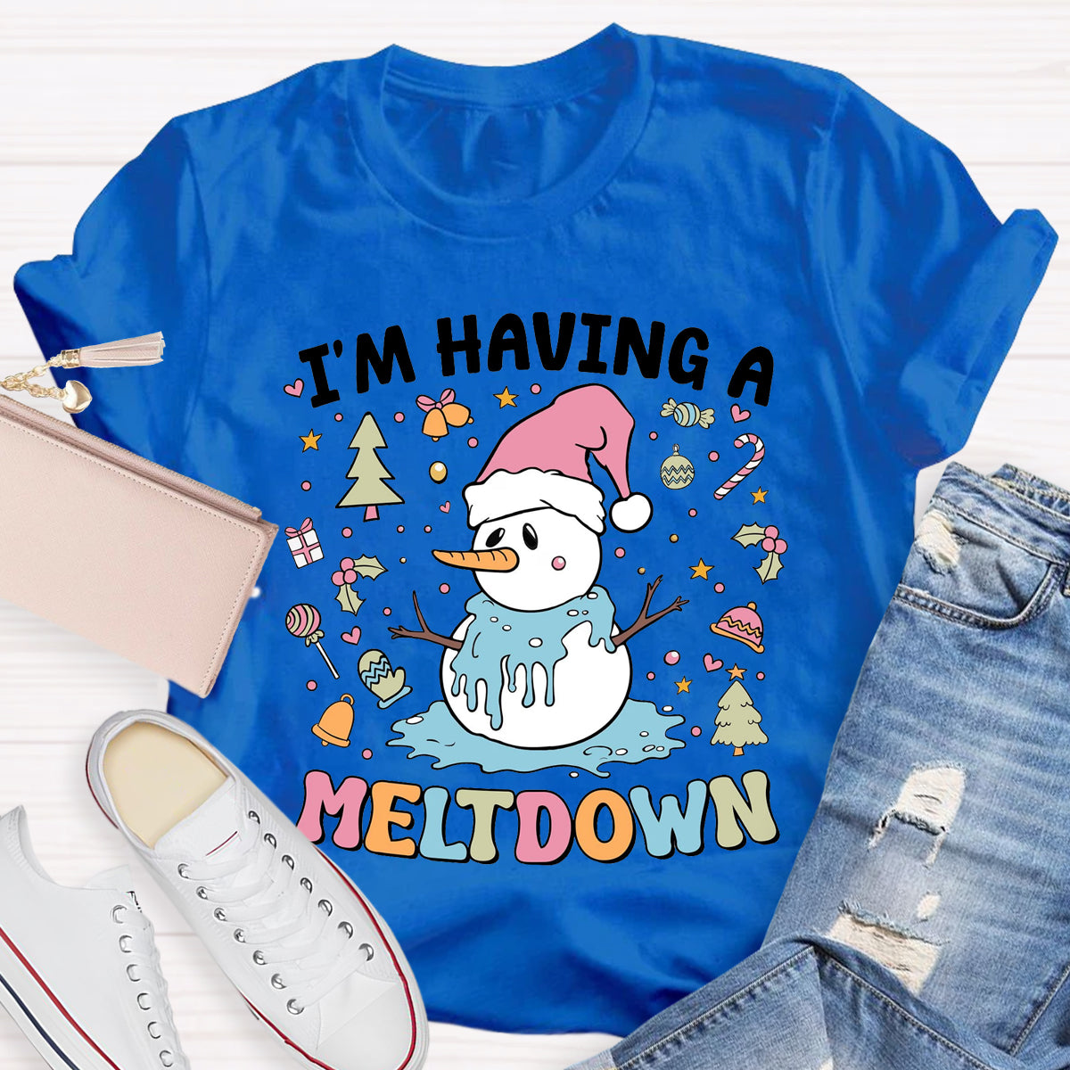 I'm Having a Meltdown Snowman Christmas T-Shirt