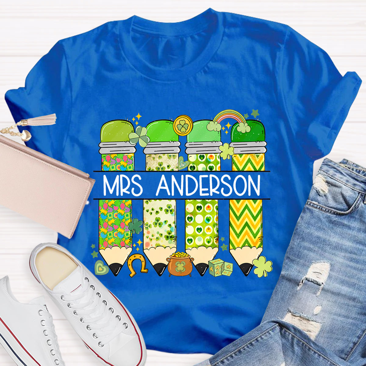 Personalized Name Teacher St. Patricks Day T-Shirt