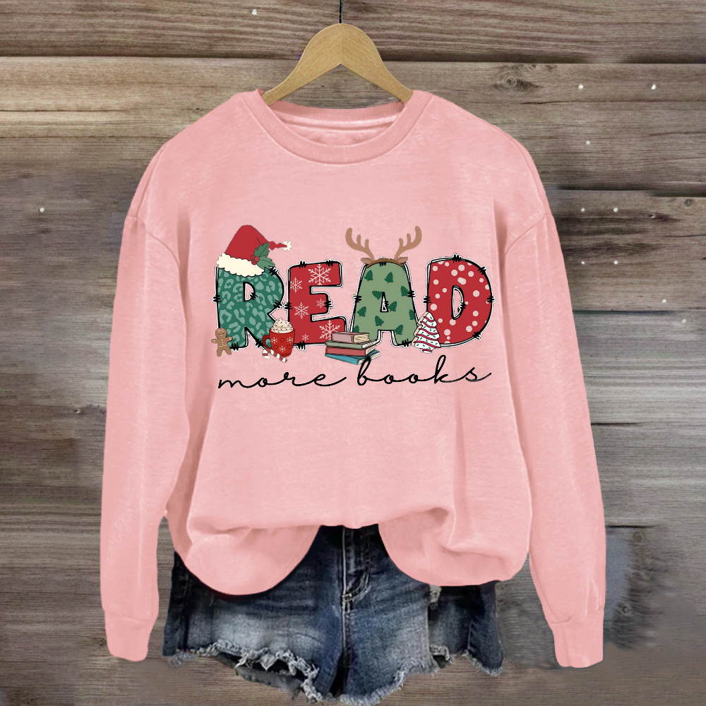 Christmas Read More Books Sweatshirt