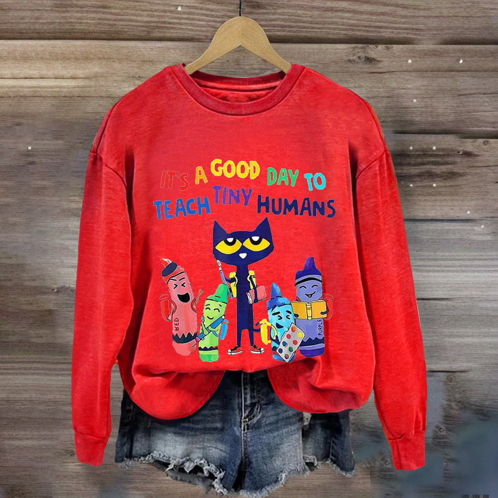 It's A Good Day To Teach Tiny Humans Funny Cat Sweatshirt