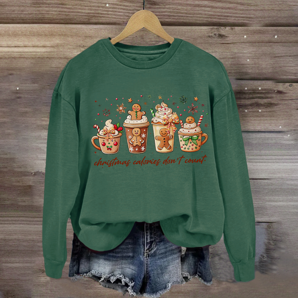 Christmas Coloring Don't Count  Sweatshirt