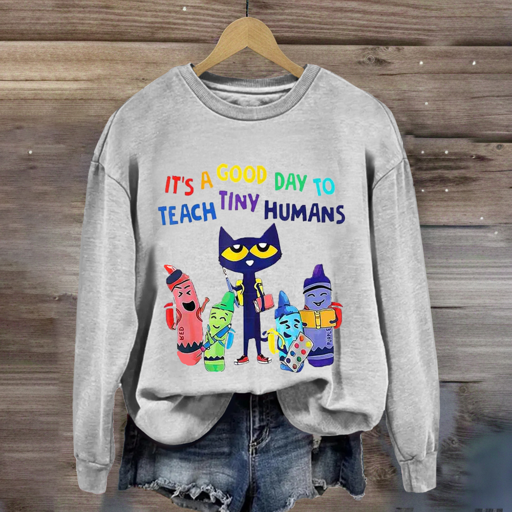 It's A Good Day To Teach Tiny Humans Funny Cat Sweatshirt