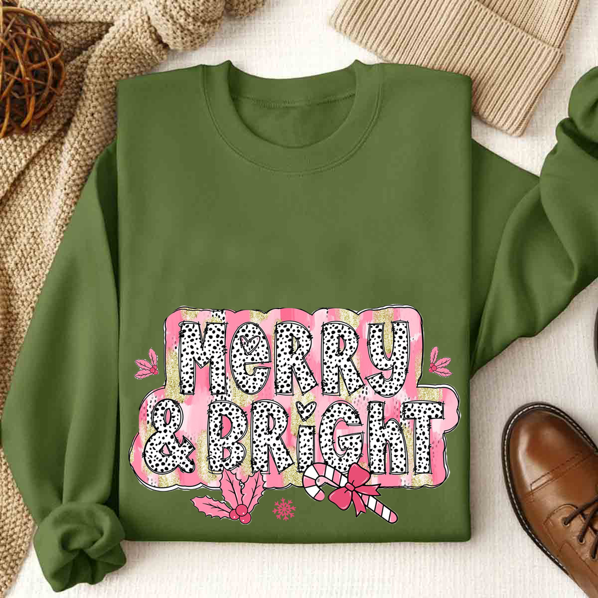 Merry & Bright Christmas Sweatshirt