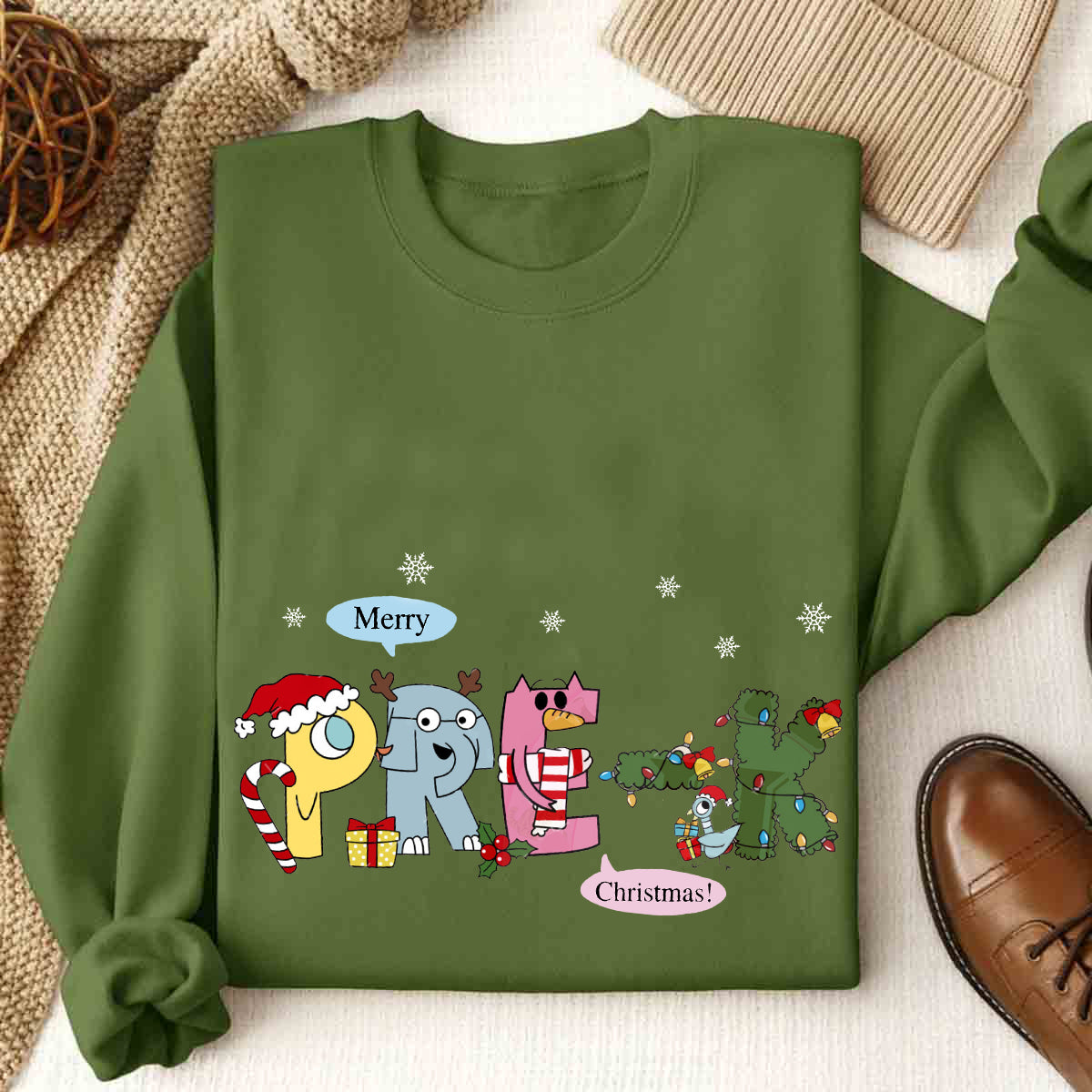 Personalized Grade Merry Christmas Tree Sweatshirt