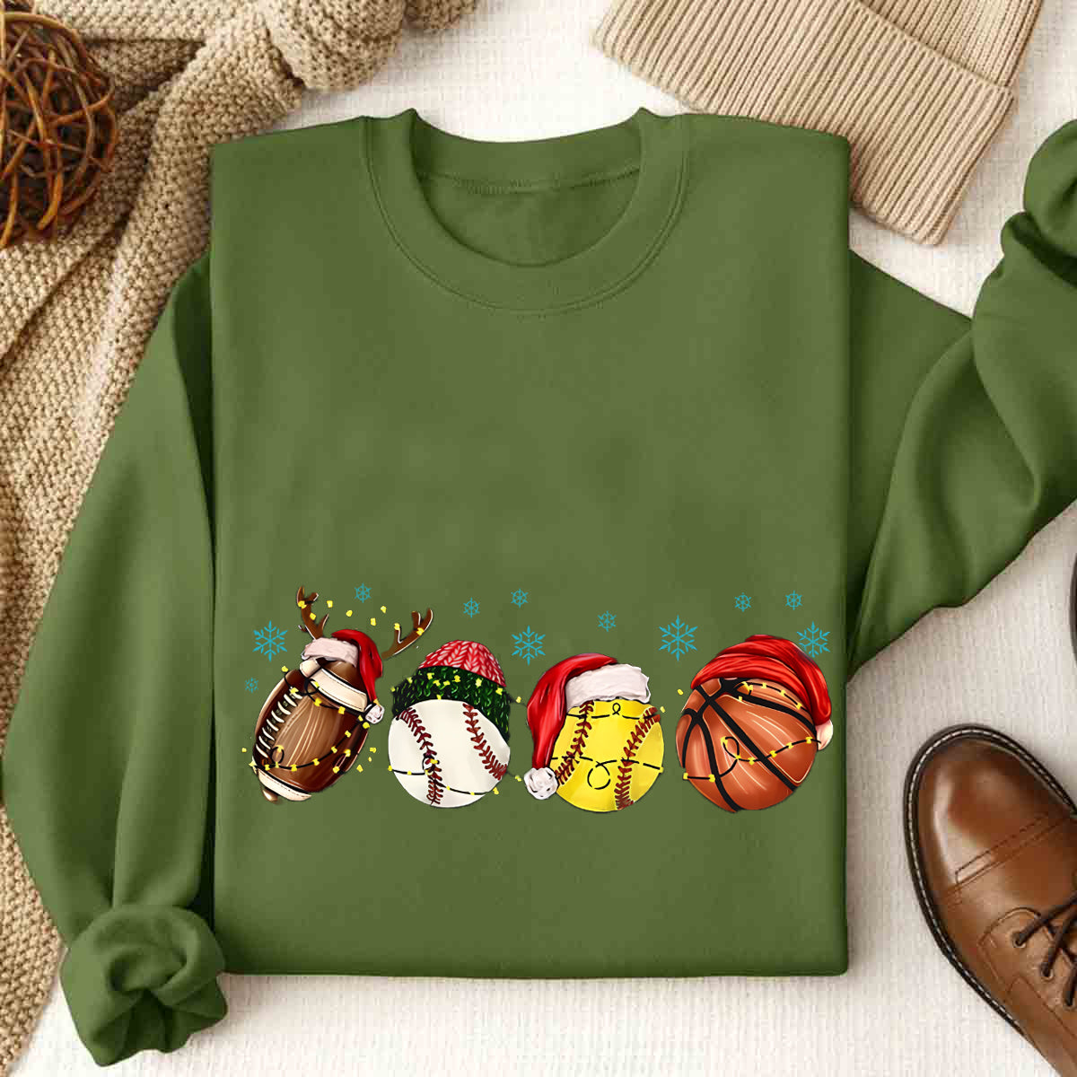 Christmas Sport Balls Sweatshirt