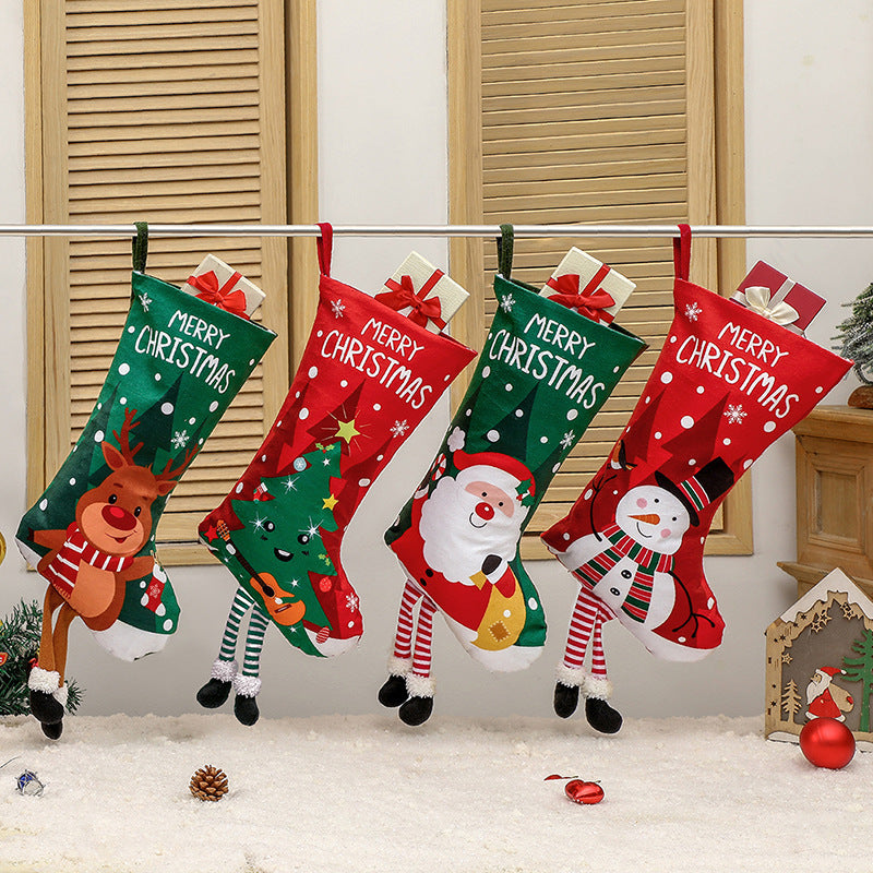 Gift Bag Christmas Tree Ornaments Gift Socks Fireplace Pendants