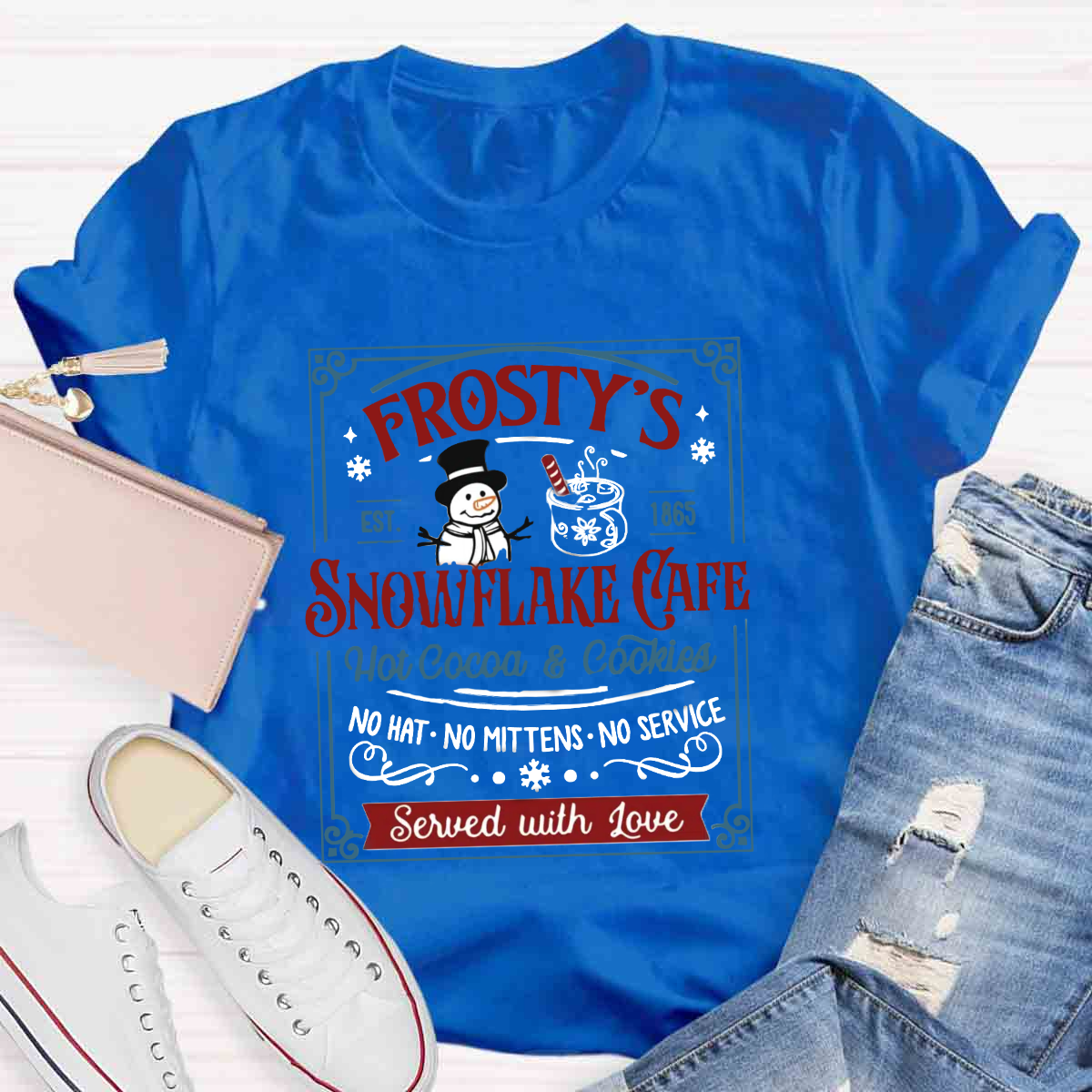 Frosty's Snowflake Cafe Teacher T-Shirt