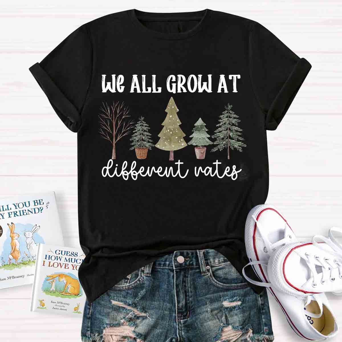 We All Grow At Different Ways Christmas Tree T-shirt