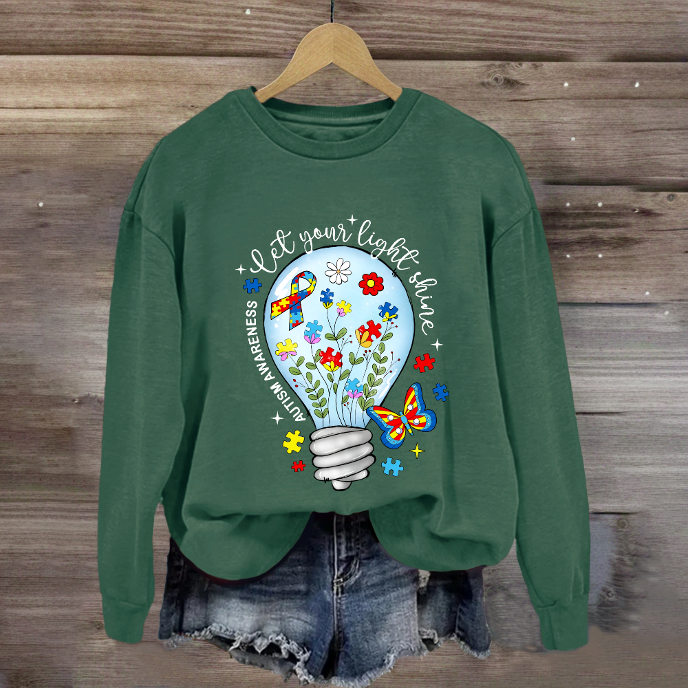 Let Your Light Shine Butterfly Sweatshirt