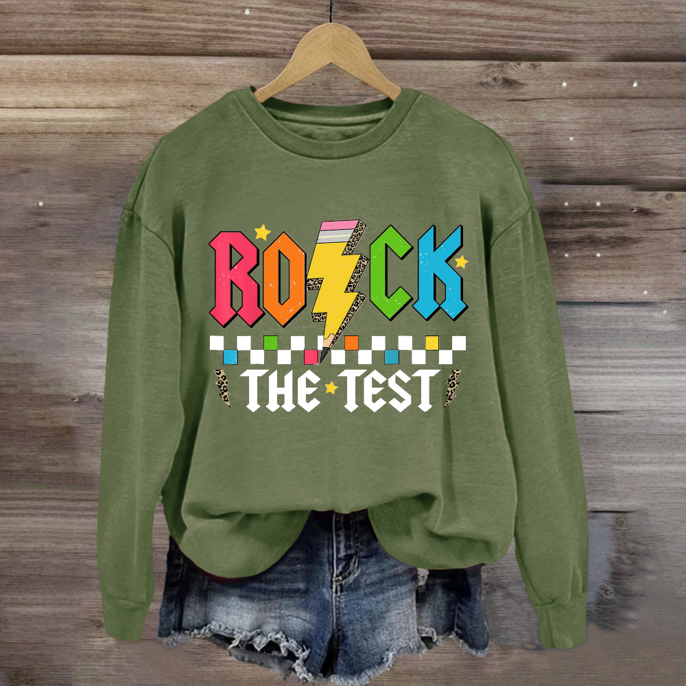 Rock The Test Teacher Team Sweatshirt