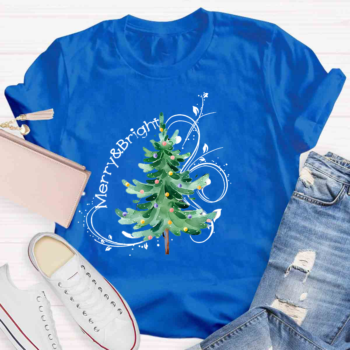 Merry And Bright Christmas Tree Class T-Shirt