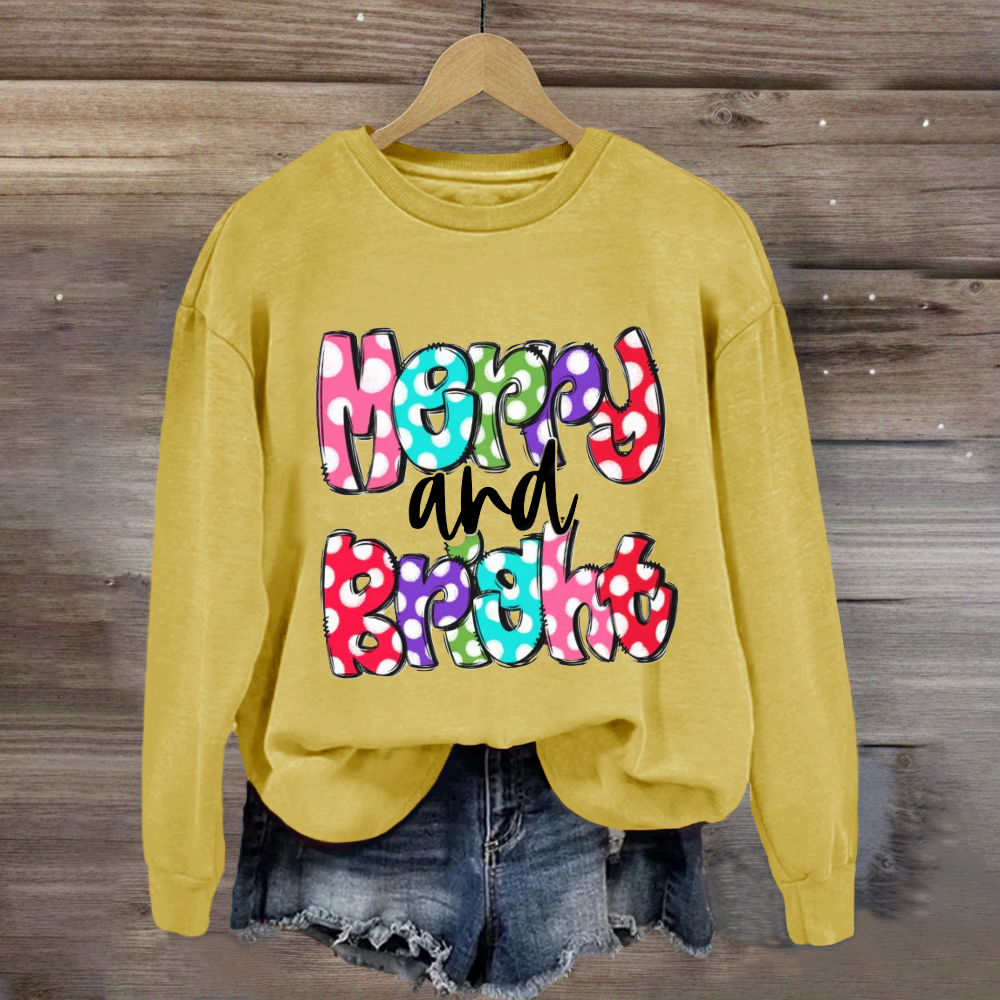 Merry And Bright Doodle Sweatshirt