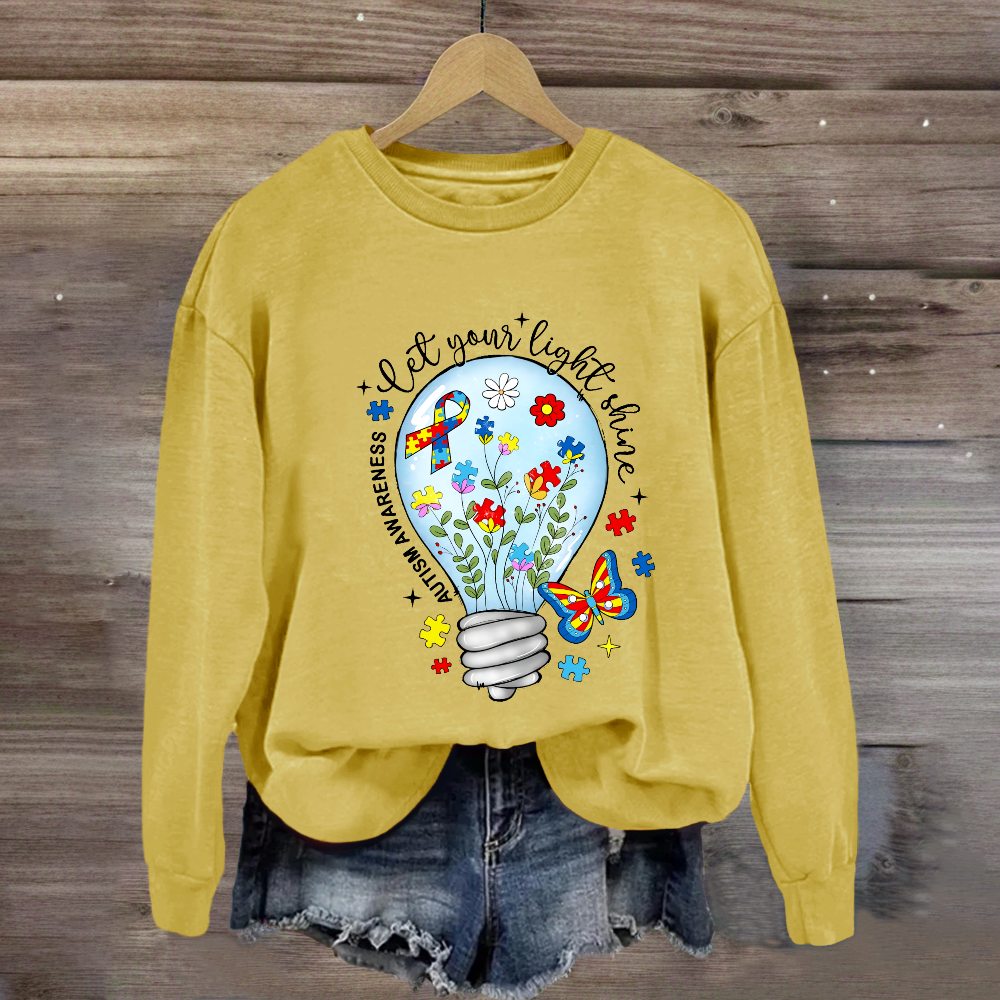 Let Your Light Shine Butterfly Sweatshirt