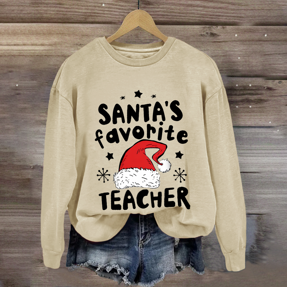 Santa's Favorite Teacher Sweatshirt