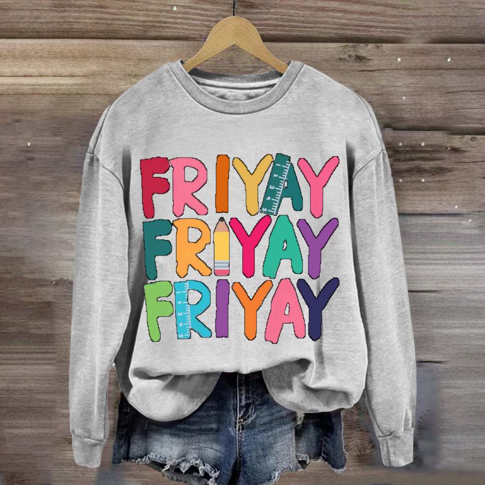 Teacher Happy Friyay Sweatshirt