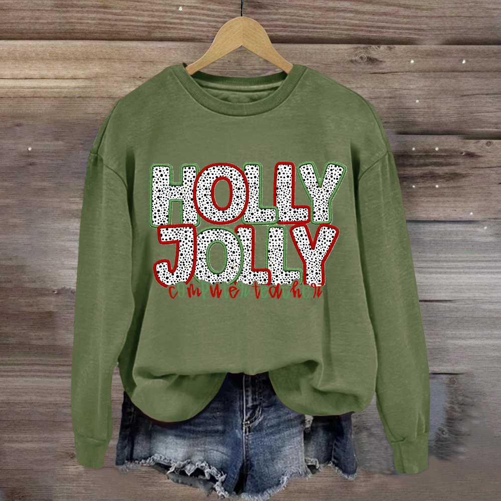 Personalized Subject Holly Jolly Sweatshirt