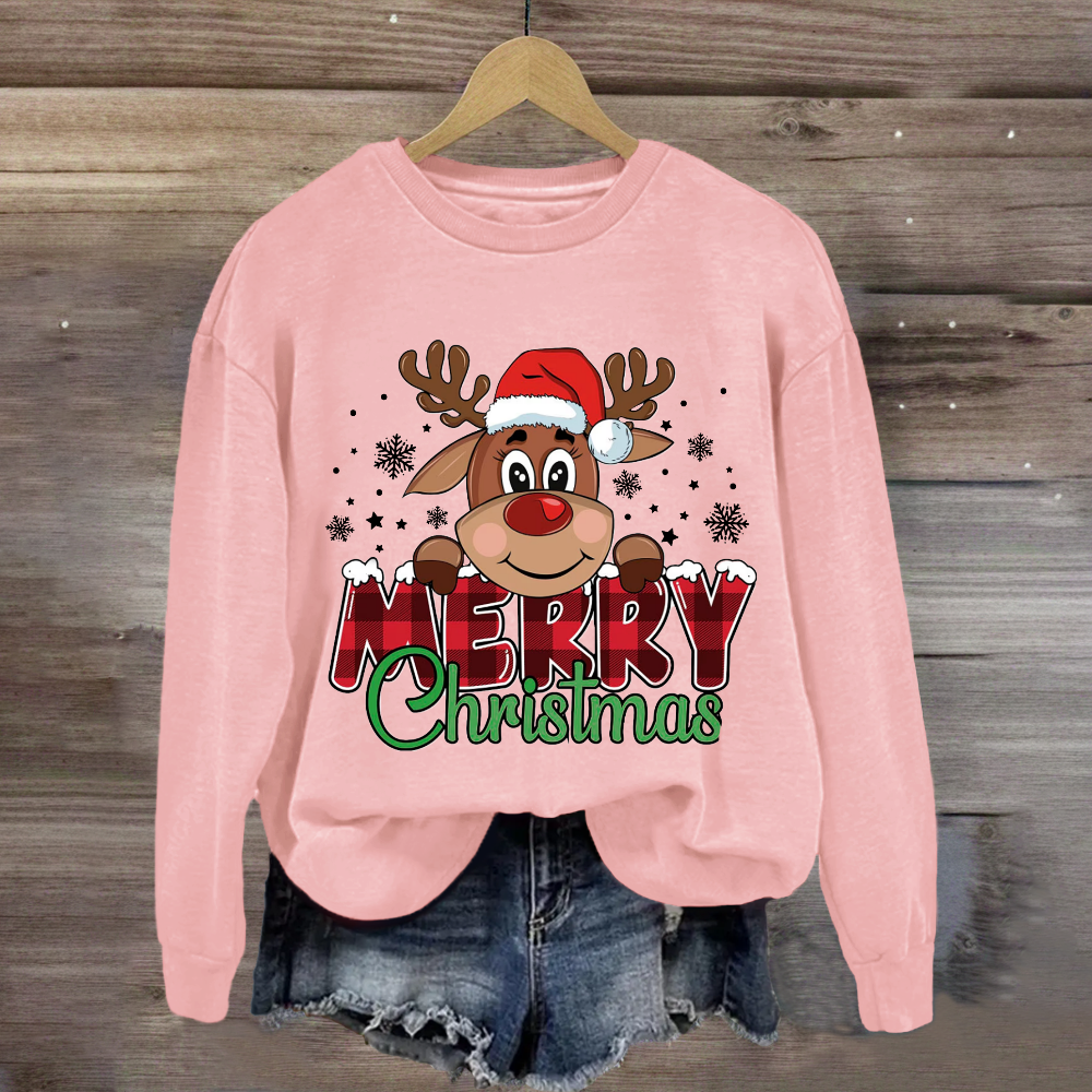 Reindeer Merry Christmas  Sweatshirt