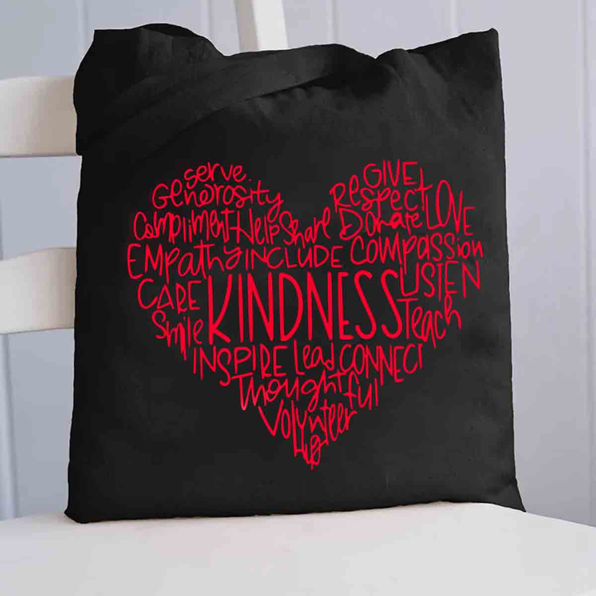 Kindness Teach Smile Teacher Canvas Tote Bag