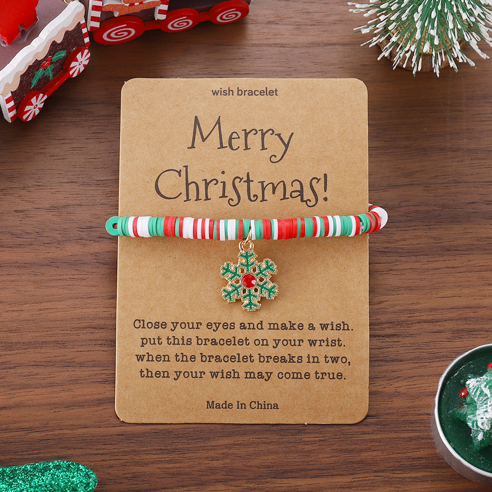 Christmas Bracelet Pendant Card Jewelry