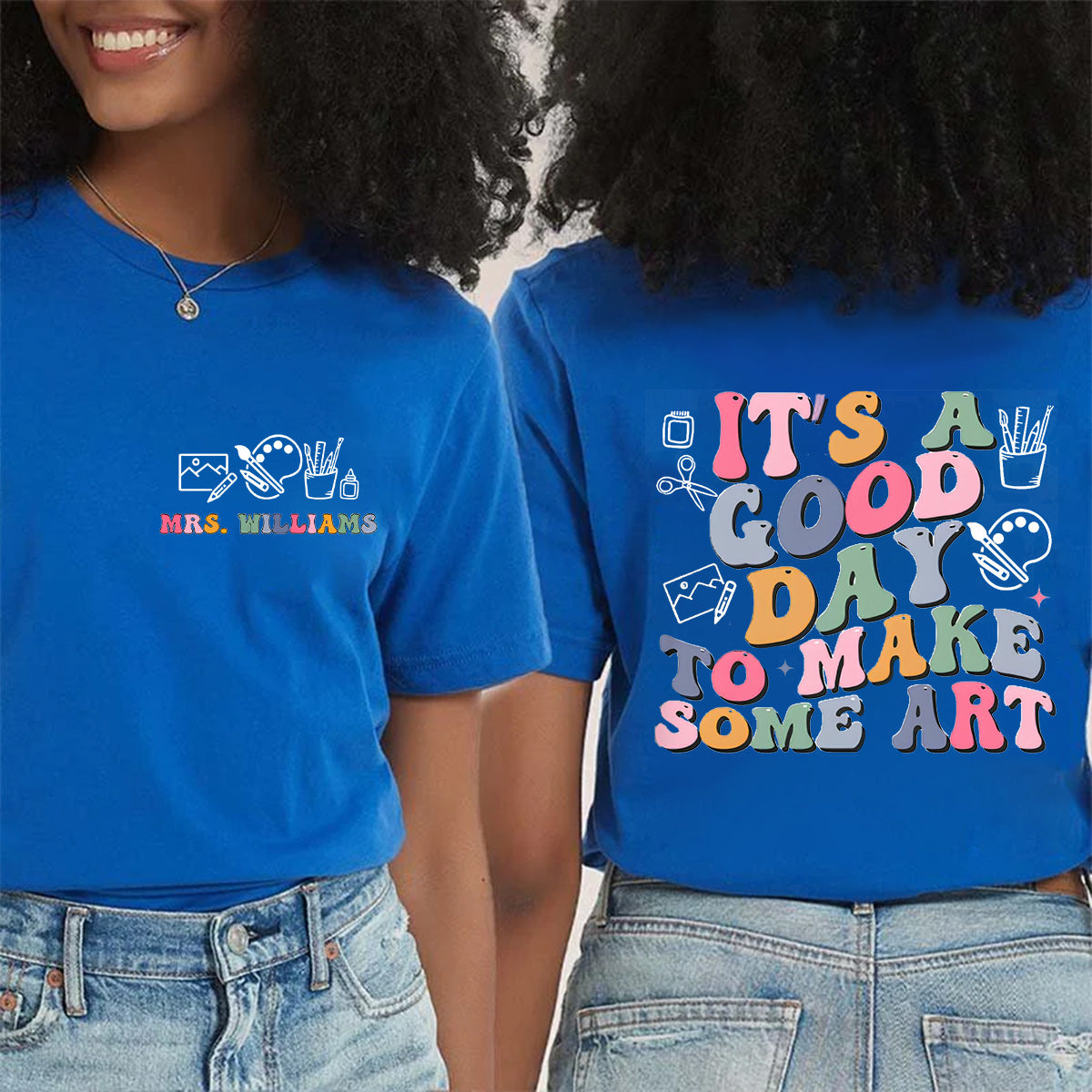 Personalized Name Good Day To Make Art Double Printed