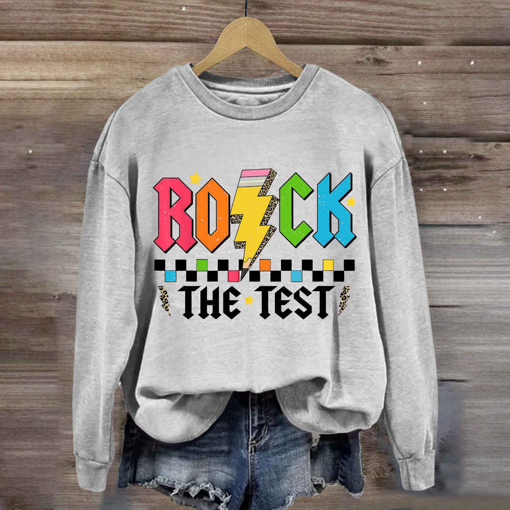 Rock The Test Teacher Team Sweatshirt