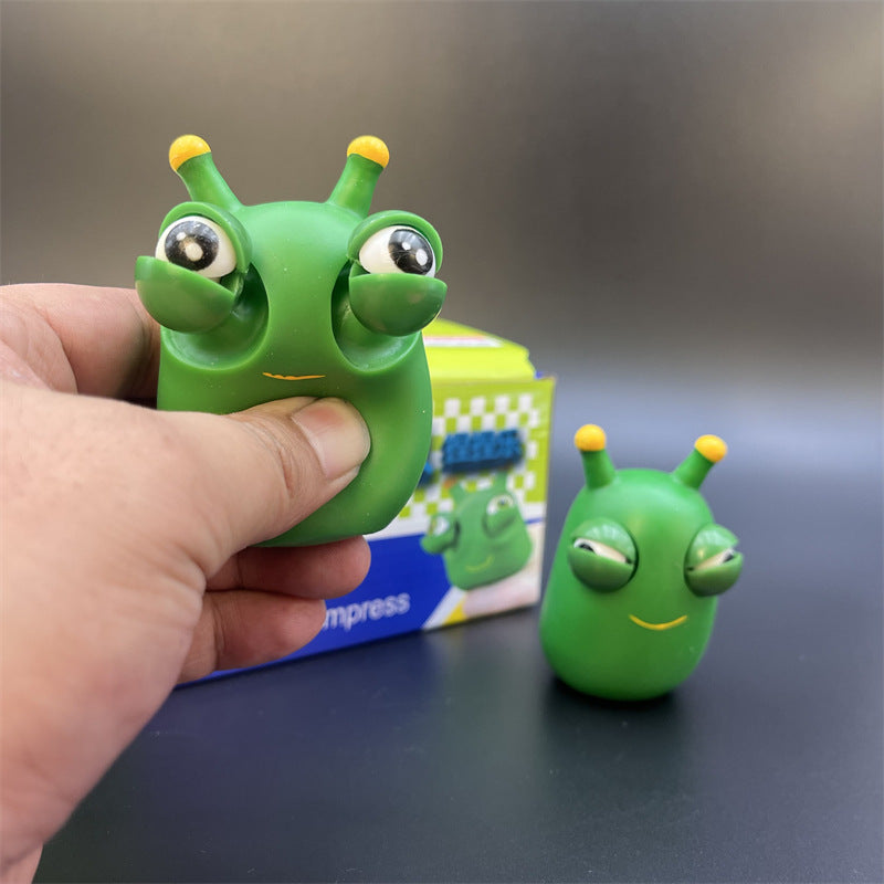 Green Googly-Eyed Caterpillar Stress Relief Toy