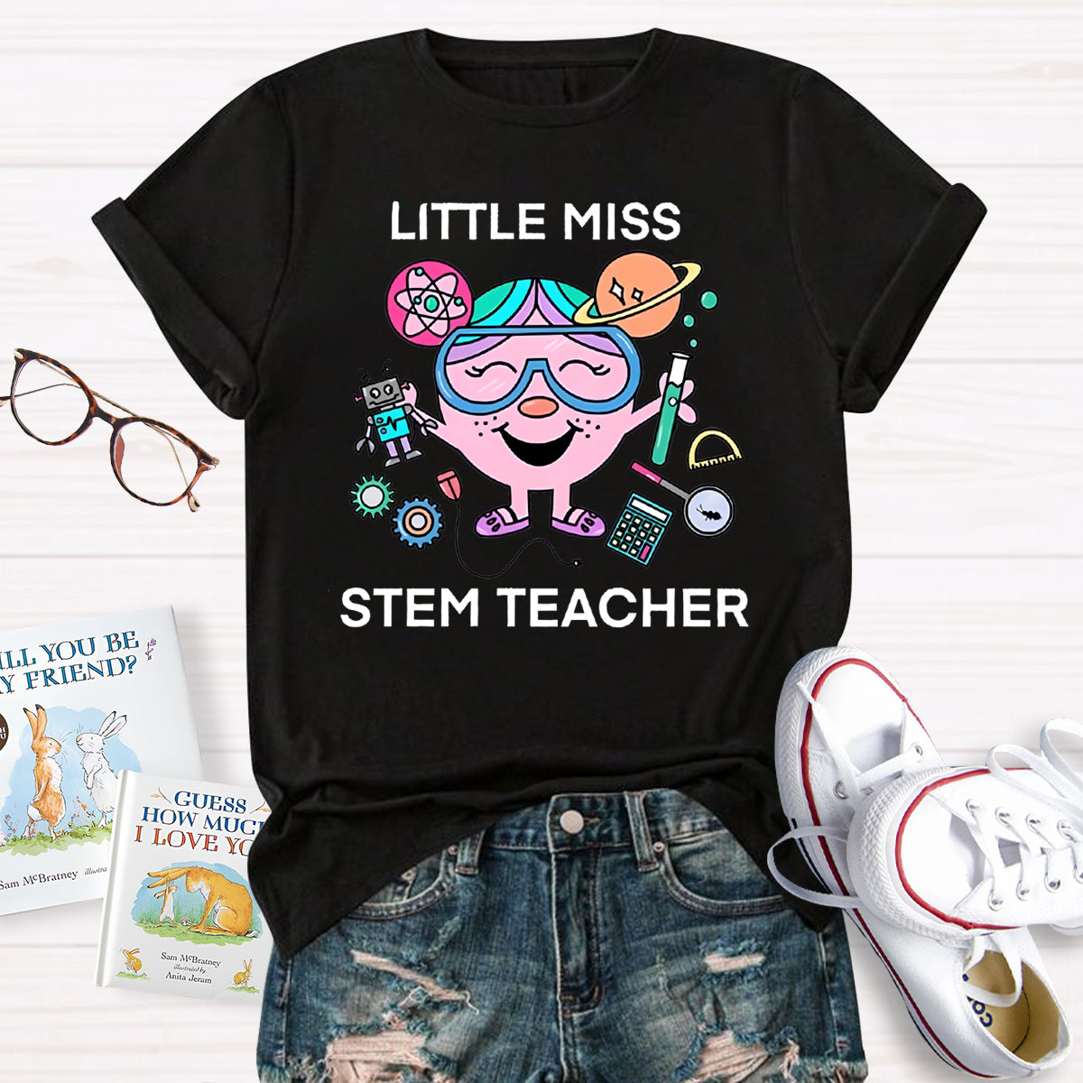 Little Miss Stem Teacher T-Shirt