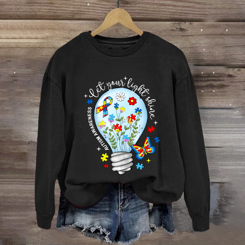 Let Your Light Shine Butterfly Sweatshirt