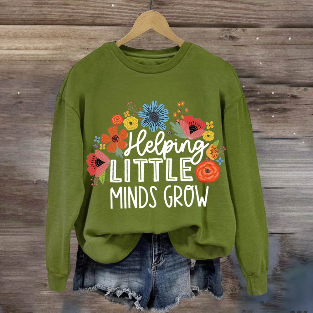 Helping Little Minds Grow Floral Sweatshirt