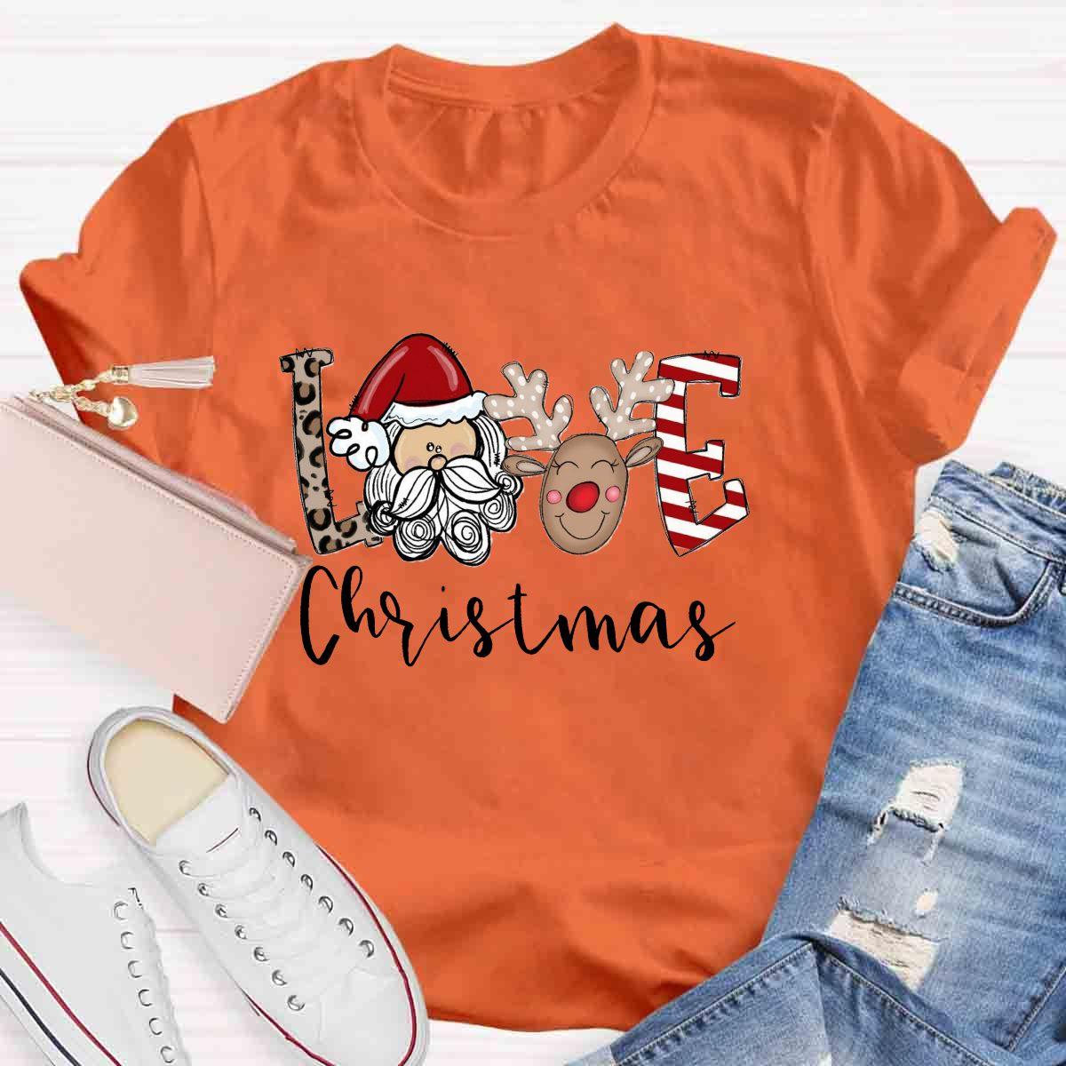 Love Christmas Santa Claus Teacher T-Shirt