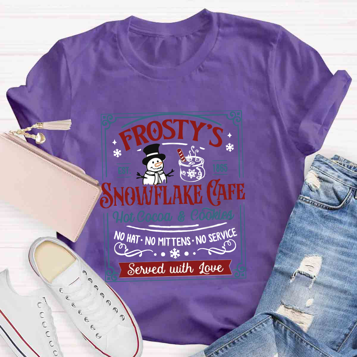 Frosty's Snowflake Cafe Teacher T-Shirt