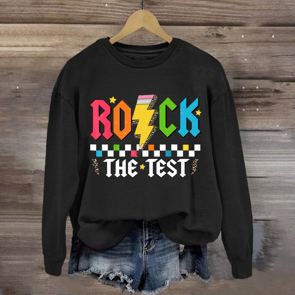 Rock The Test Teacher Team Sweatshirt