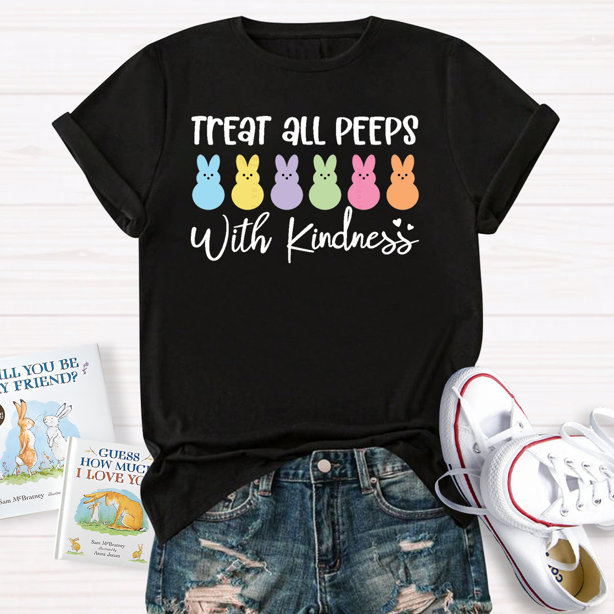 Treat all Peeps With Kindness Teacher T-Shirt