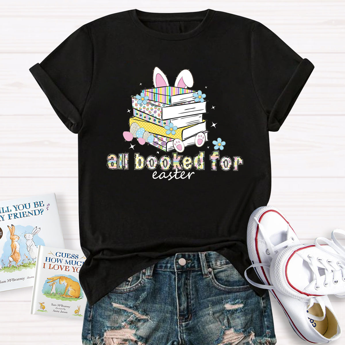 All Booked For Easter Teacher T-Shirt